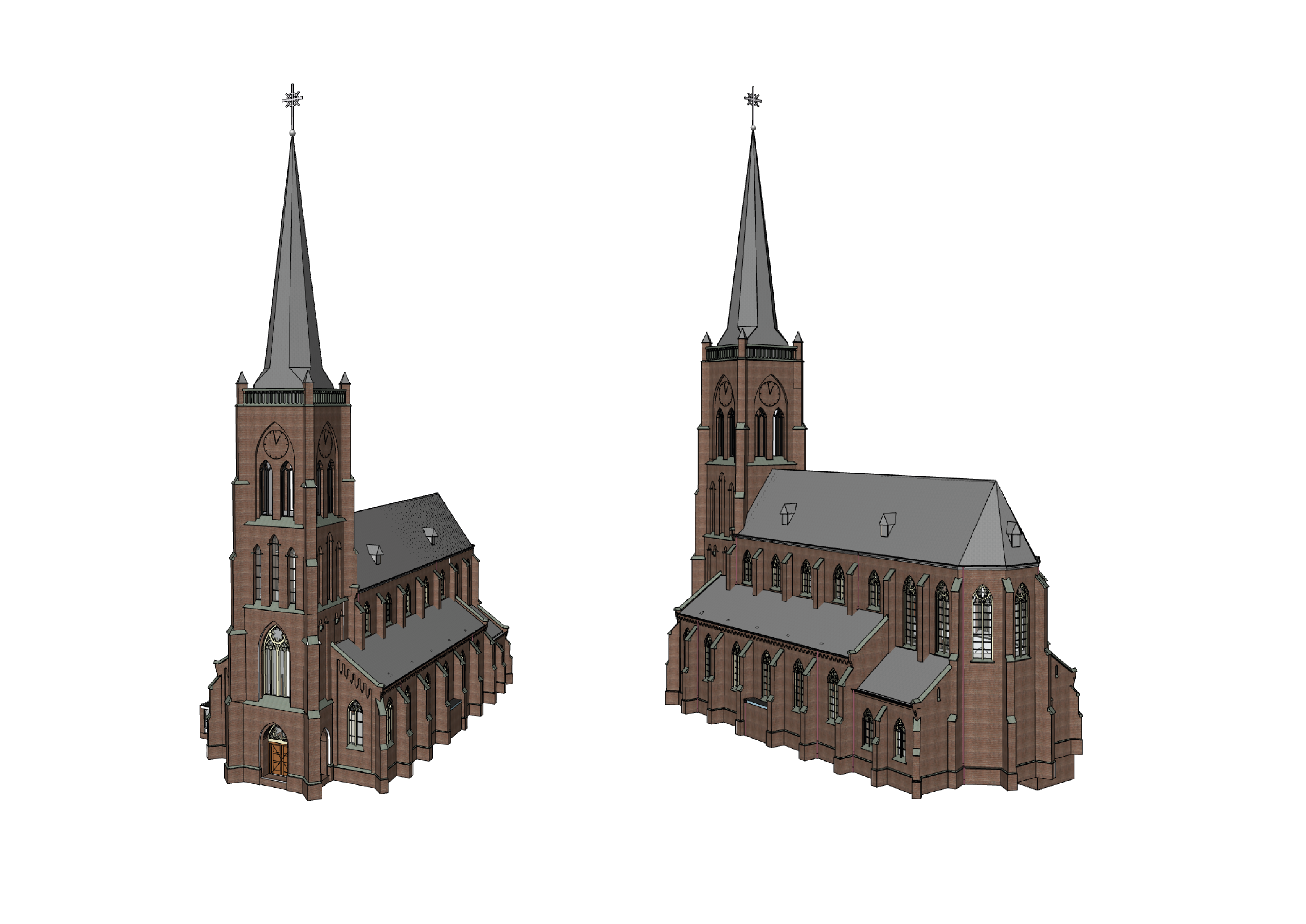 Church in Batenburg | Measured with 3D laser scanner | Model made in Archicad