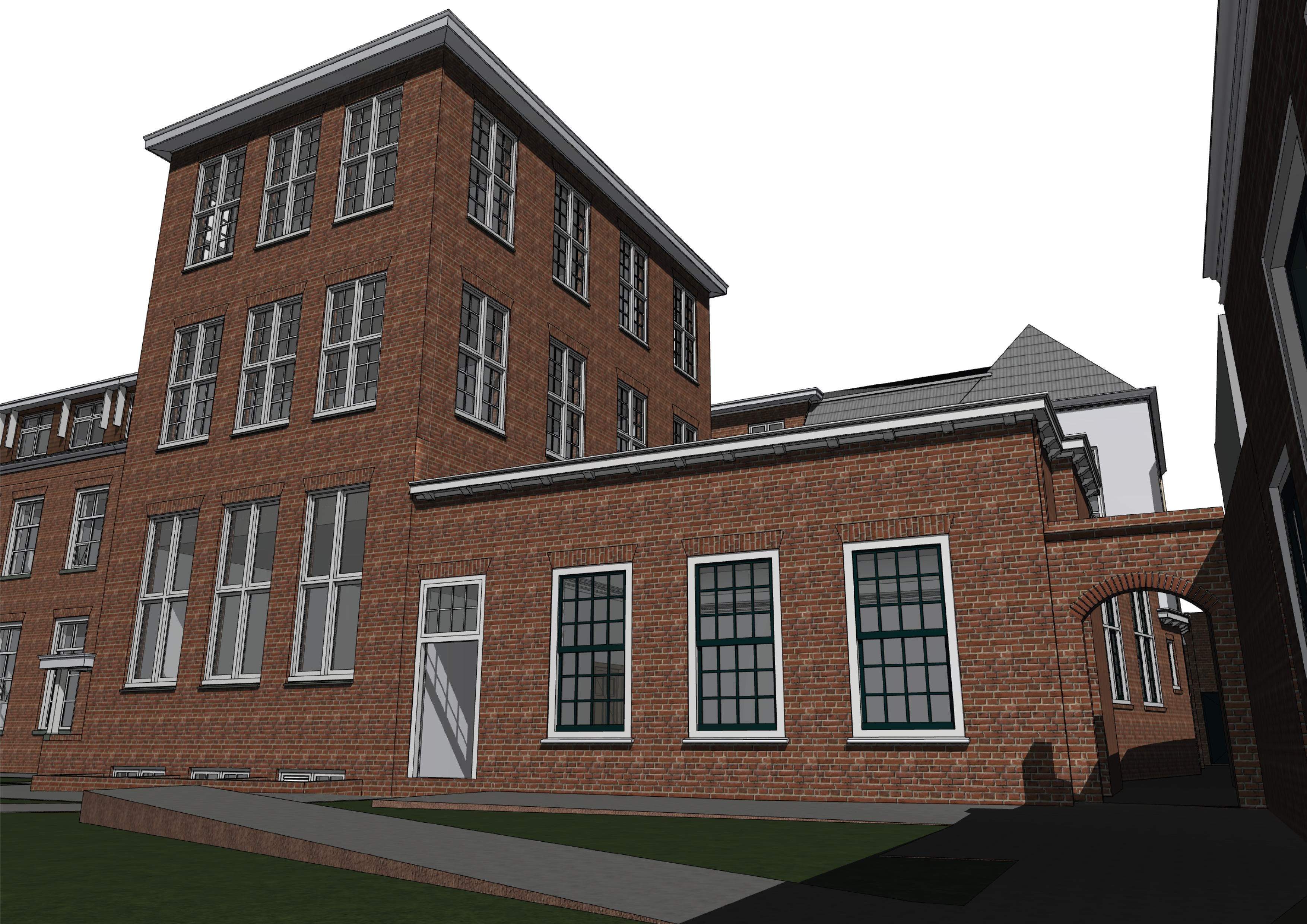 Former courthouse in Haarlem | Measured with 3D laser scanner | Model made in Archicad