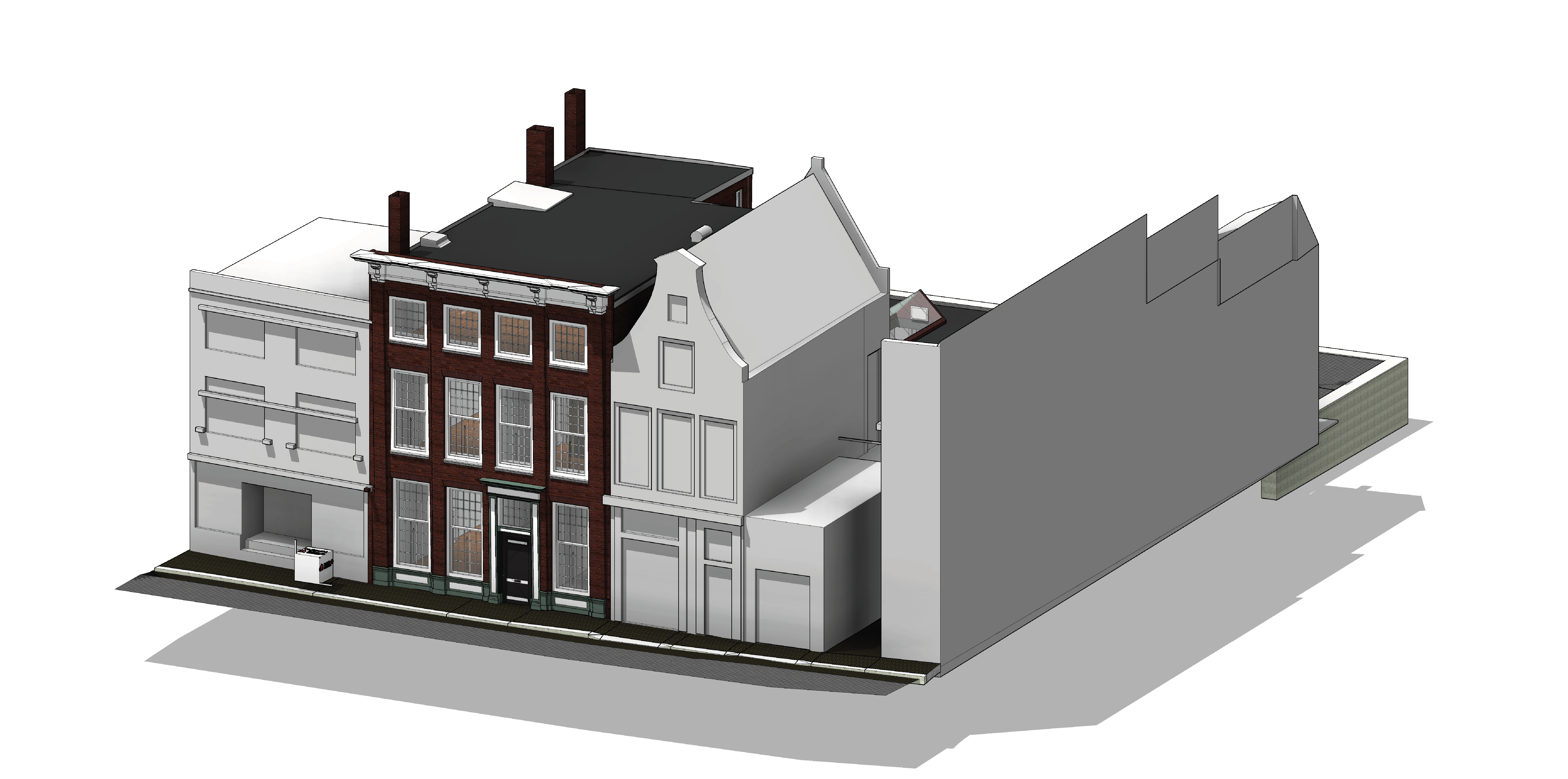 3D Revit model existing state of monumental building in Dordrecht