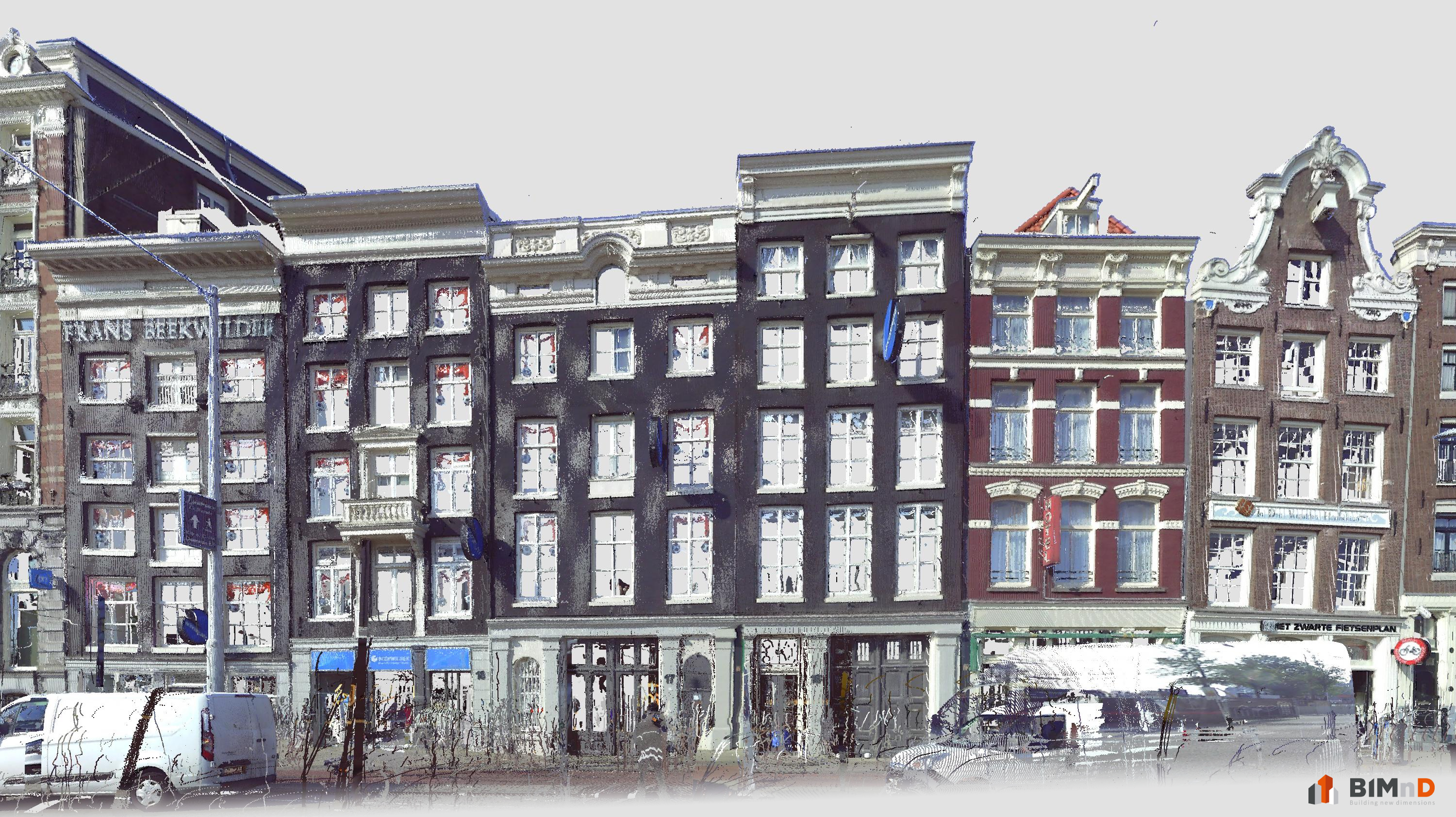 3D Laser scanning / point cloud of monumental objects Prins Hendrikkade Amsterdam