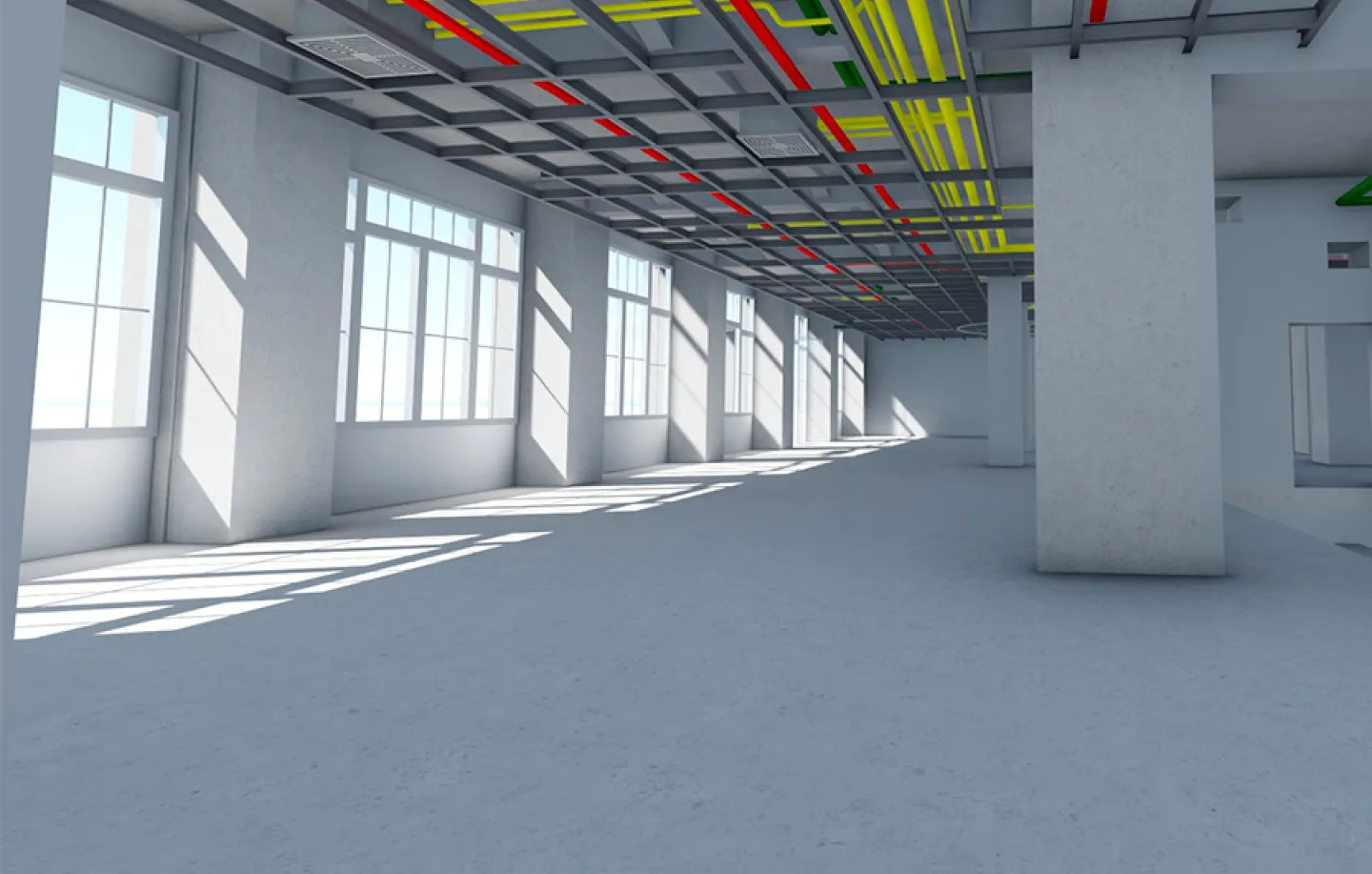 3D laserscannen + BIM-model voor bedrijfsruimten